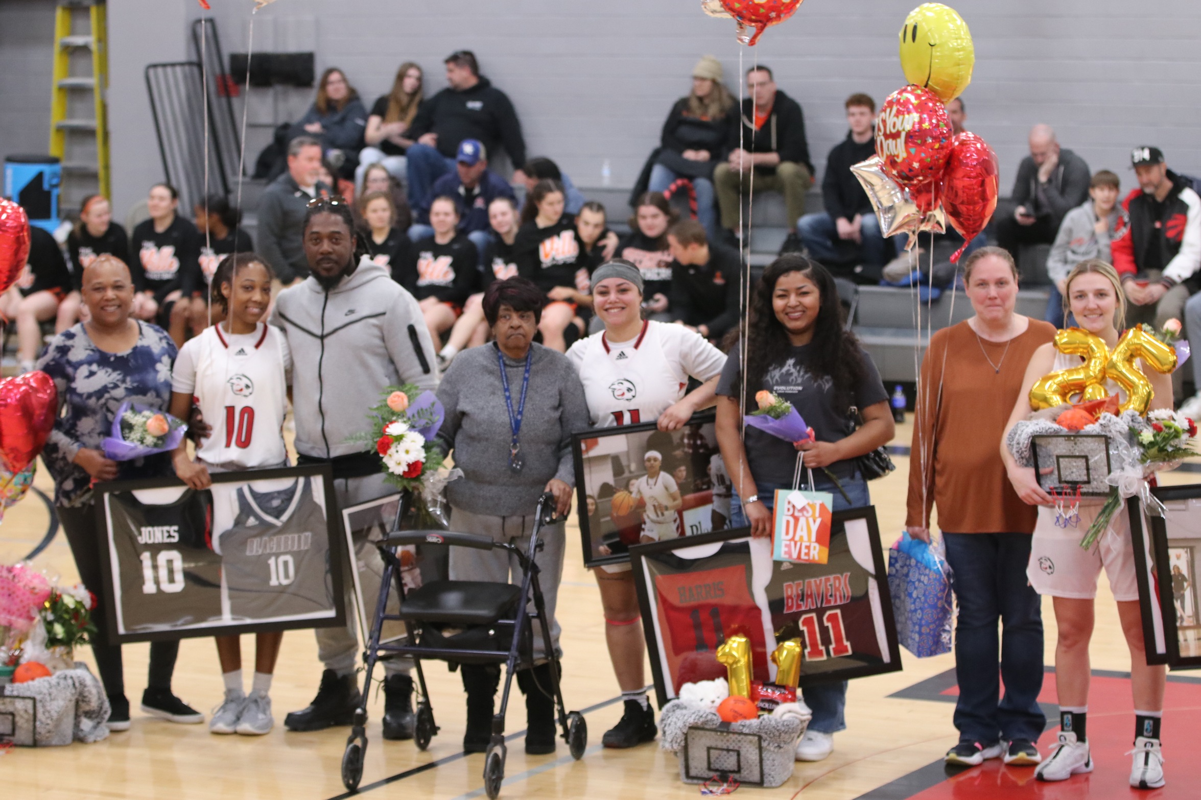Women’s Basketball celebrate Jones, Harris, and Morris on Senior Day